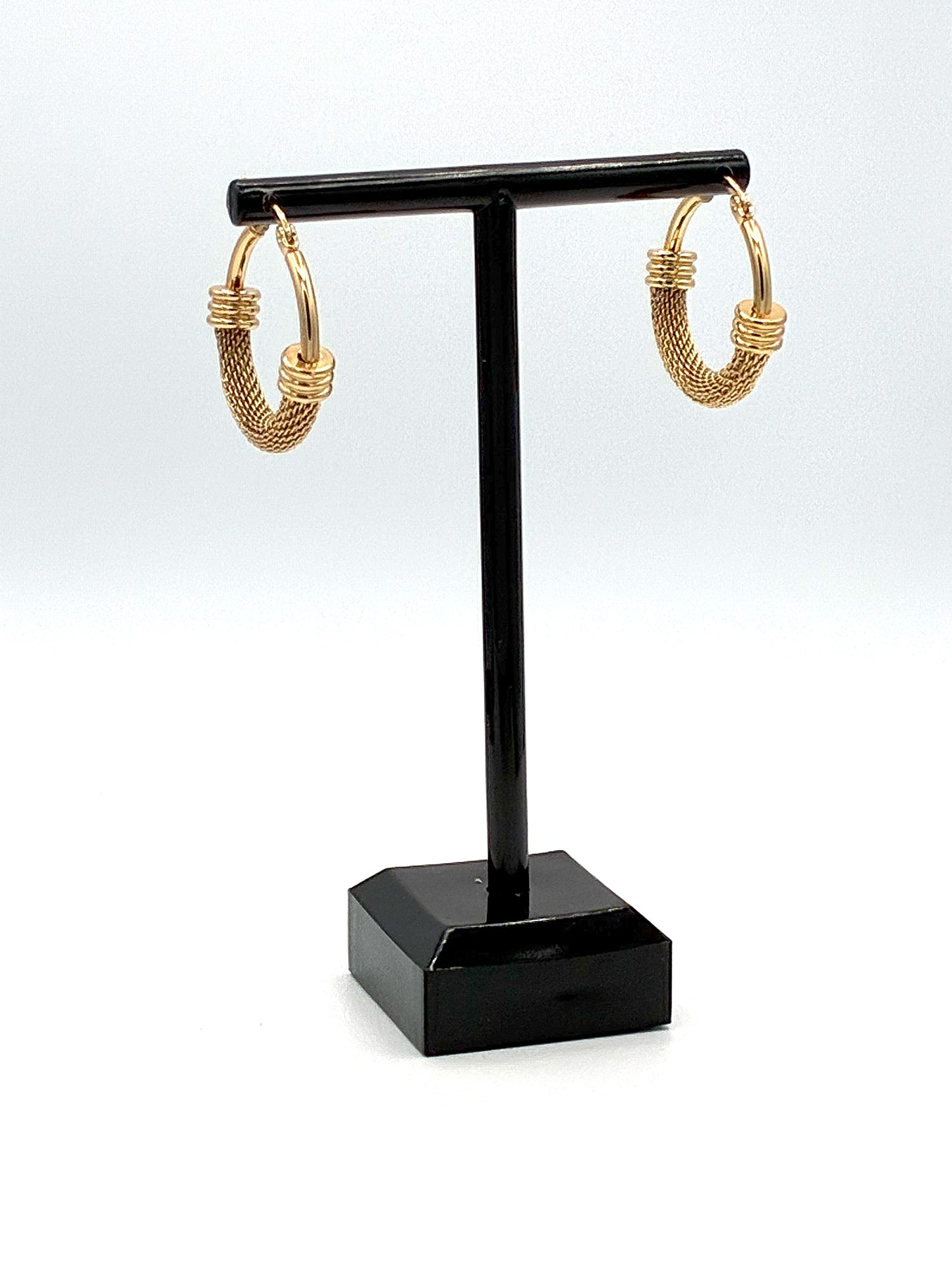 “Caught in a Golden Net” Earrings