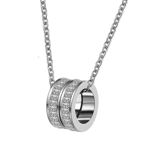 "Double Ring Bling" Necklace