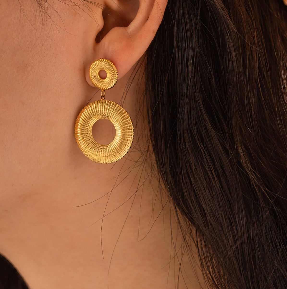 "Flower Power" Gold Earrings