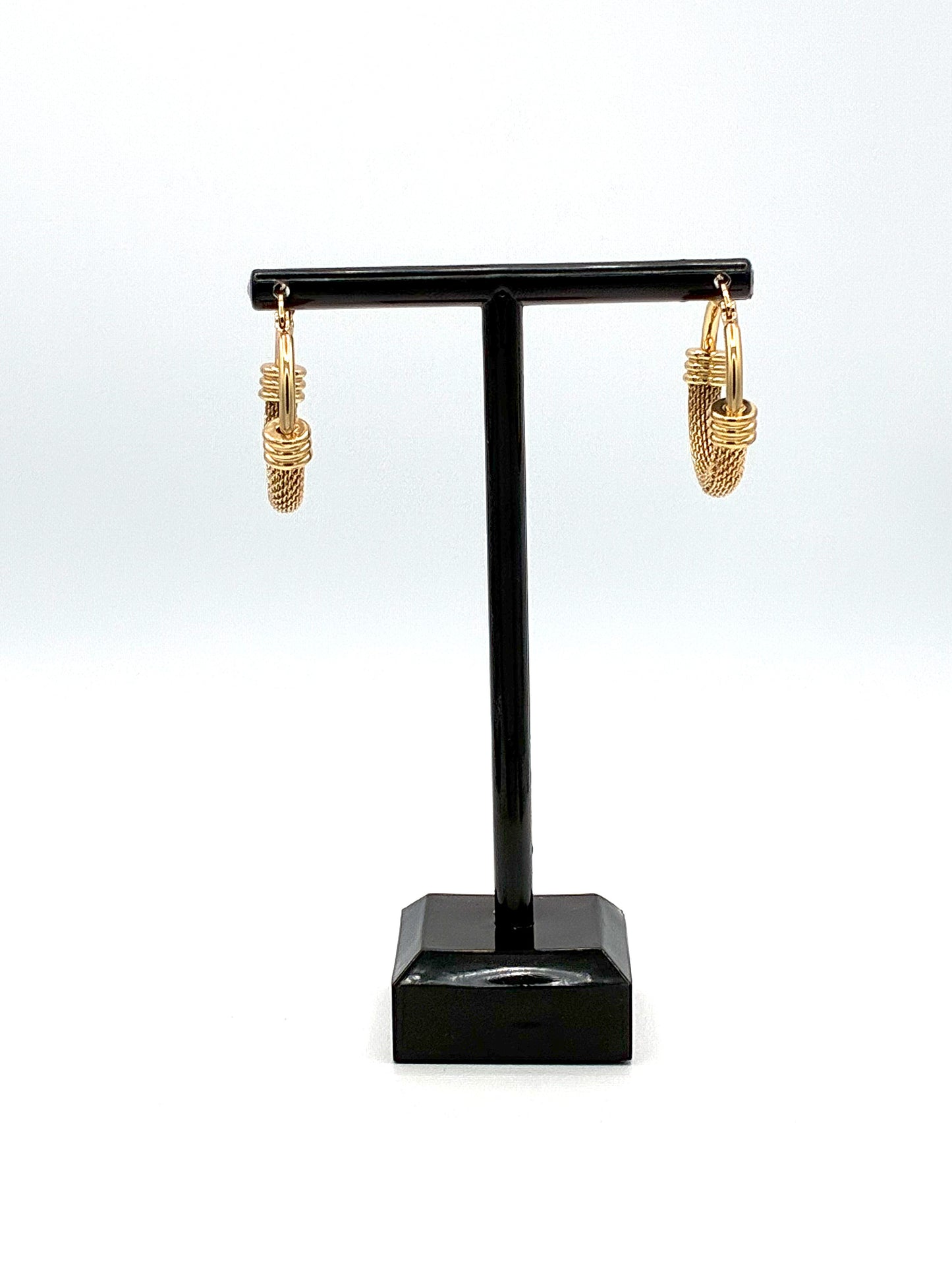 “Caught in a Golden Net” Earrings