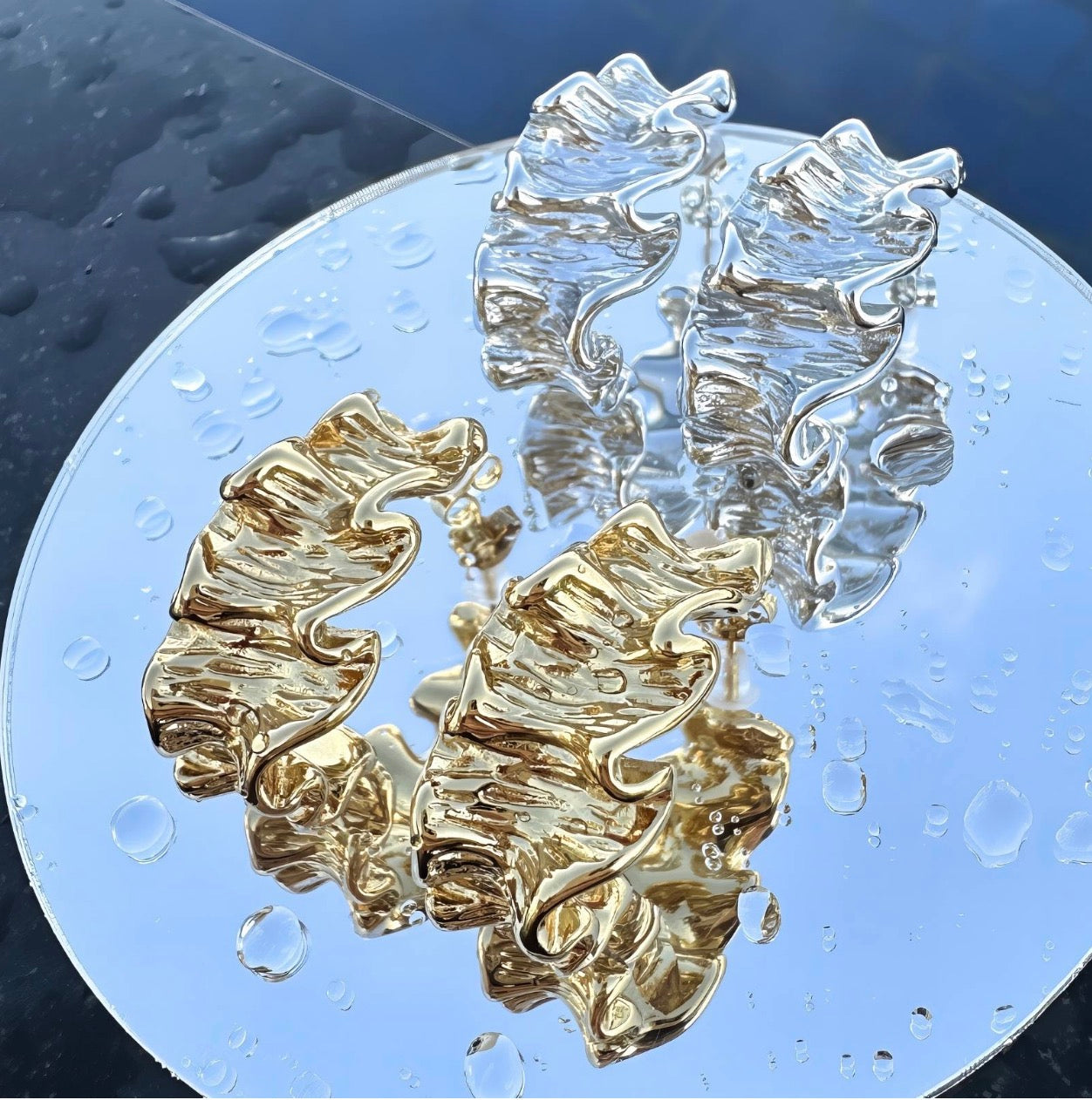 “Golden Ribbons” Earrings