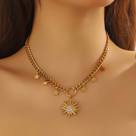 “Sun and Stars” Necklace
