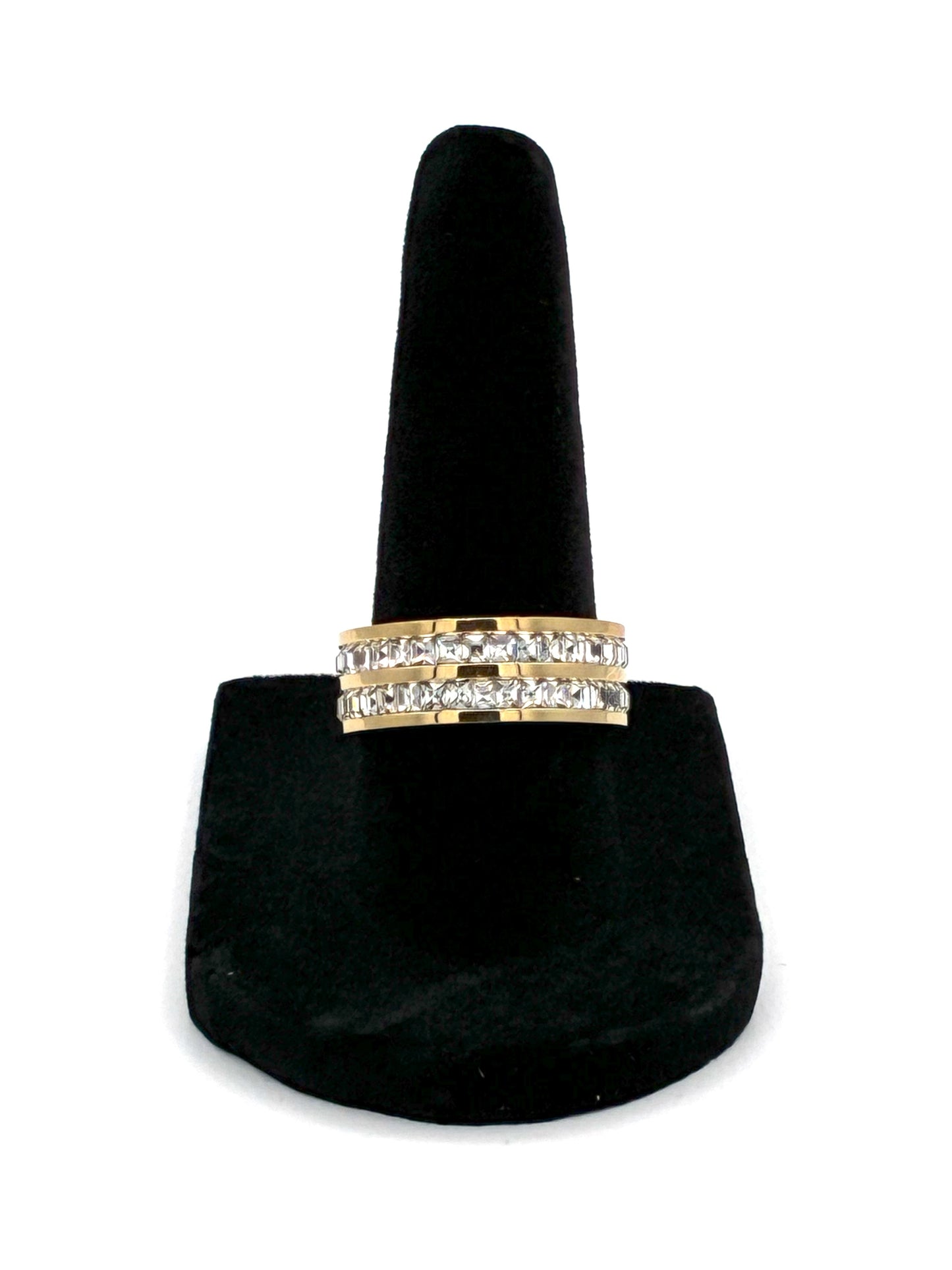 "Shine Through" Gold Ring with Cubic Zirconia