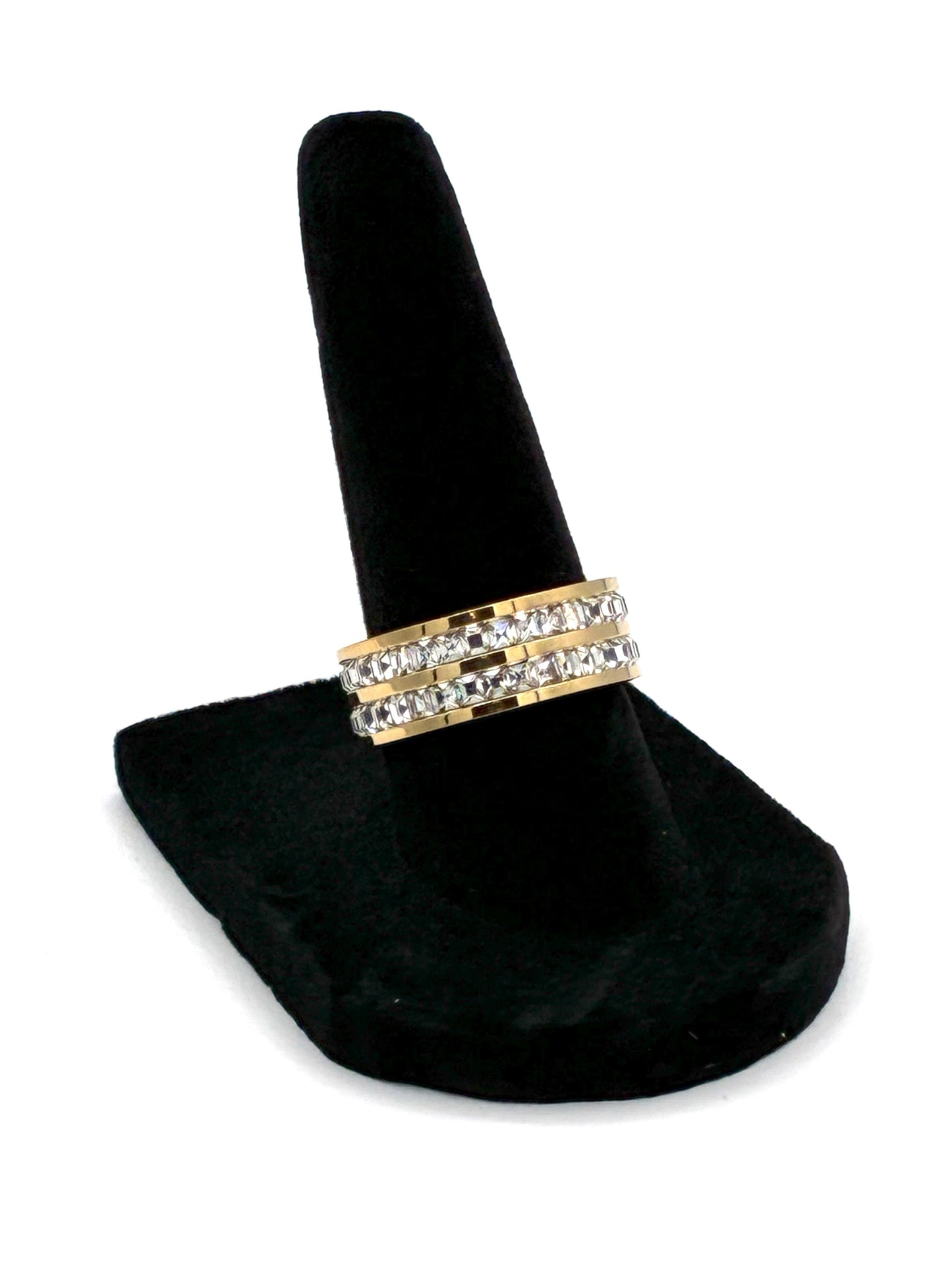 "Shine Through" Gold Ring with Cubic Zirconia